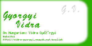 gyorgyi vidra business card